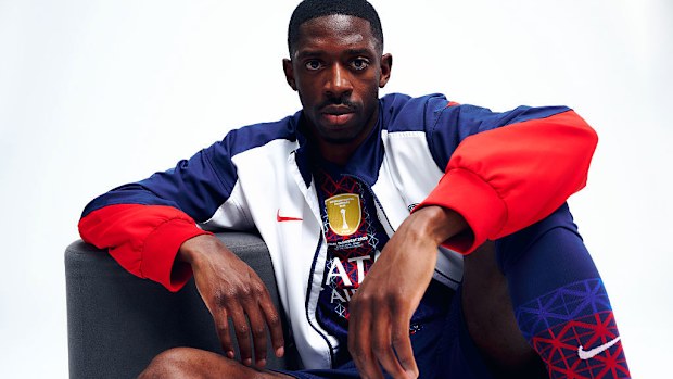 Ousmane Dembele of Paris Saint-Germain poses for a portrait.