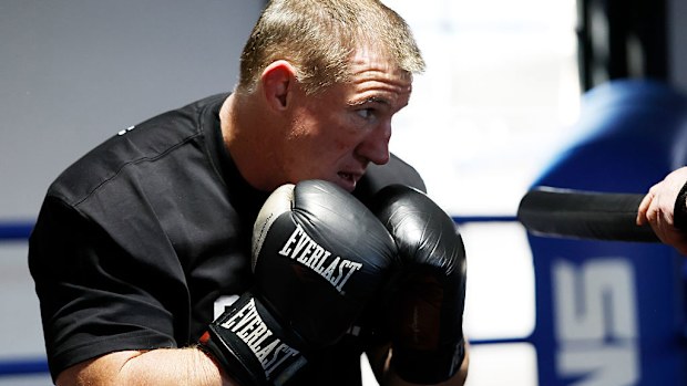 Paul Gallen during a training session at 43 Kingsway.