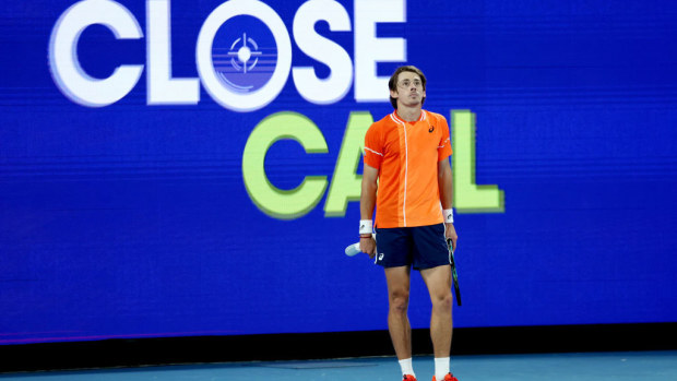 Alex de Minaur of Australia at Melbourne Park.