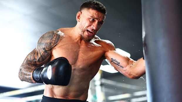 Sonny Bill Williams antrenman sırasında.
