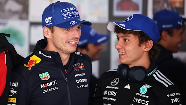 Max Verstappen y Andrea Kimi Antonelli.