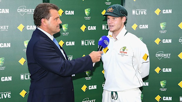 Mark Taylor interviews Steve Smith in Melbourne.