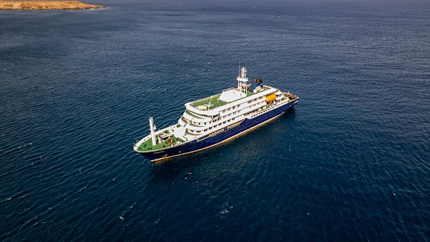 The MV Hondius, which is reportedly suffering from an outbreak of the deadly hantavirus. Three people have died, and another is in intensive care in South Africa.