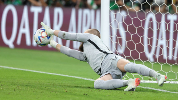 Andrew Redmayne saves the winning the penalty in the shoot out and resulting in qualifying for the 2022 FIFA World Cup.