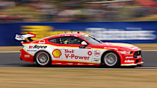 Will Davison drives the Dick Johnson Racing Ford Mustang during practice for the Bathurst 1000.