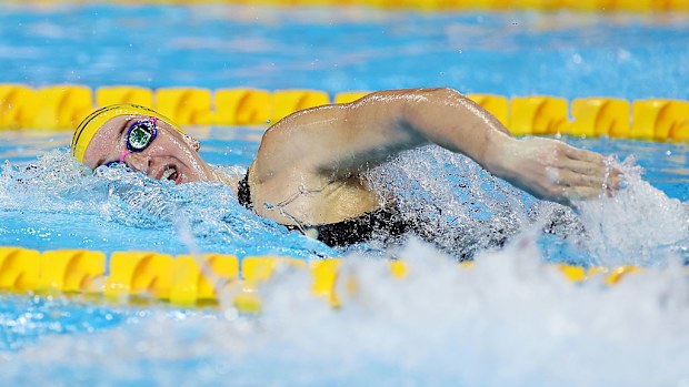 Mollie O'Callaghan of Team Australia in action.