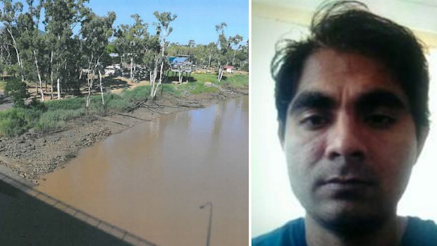 Human remains were found by the Fitzroy River (left), and were identified as those of Syeid Alam (right). (9NEWS)