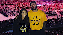 Tyson Pedro with wife Rosie.