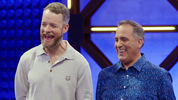 Lego Masters 2025 Grandmasters of the Galaxy LEGOMASTERS S7. OCTOBER 2024 THIS PHOTOGRAPHS SHOW: EPISODE 3 David and G Brad the Brickman build