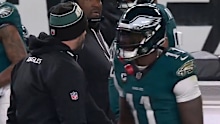 Nick Sirianni and AJ Brown get into an argument.