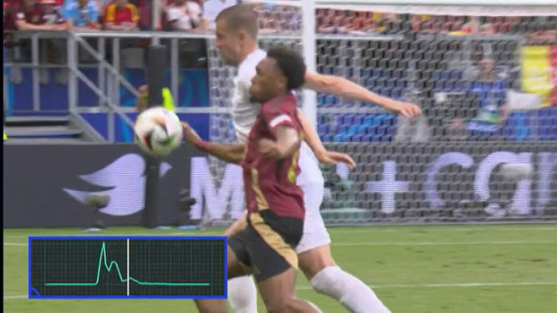 Snicko technology overturned the Belgium goal.