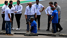 The sinkhole stopped track running in Brazil. 