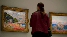 An impressionist exhibition at the National Gallery of Victoria.