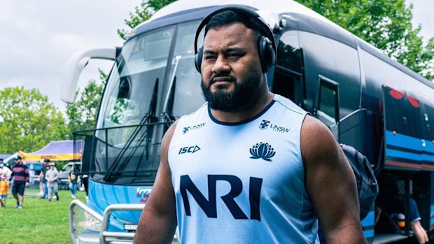 Taniela Tupou of the Waratahs.