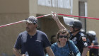 Walmart customers are escorted from the store after a gunman opened fire on shoppers.