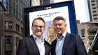QMS Media chief executive John O’Neill and chairman Barclay Nettlefold. 