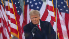 US President Donald Trump speaks at the "Save America March" rally before the Capitol was stormed by his supporters.