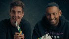 Thanasi Kokkinakis and Nick Kyrgios during the filming of Break Point.