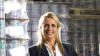 Bubs Australia’s ousted chief executive Kristy Carr, with truckloads of formula. 