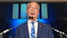 Reform UK leader Nigel Farage delivers an economic speech in the City of London.