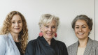 Chantale Millard (left) is departing as chief executive of Maggie Beer Holdings. She is seen here with celebrity chef Maggie Beer and Amy McWaters, chief executive of Hampers & Gifts which was acquired by the company for $40 million. Tash Sorensen