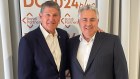 Former US Senator for West Virginia Joe Manchin with former Australian treasurer Joe Hockey. Mr Manchin will join Mr Hockey’s Bondi Partners as a senior adviser. 