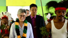 Foreign Minister Penny Wong was an early visitor to Port Moresby. 