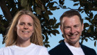 Dani Matthews and Rich Hirst, consultants from Tenfold, which has been rebranded Abundium, stand for portrait in Sydney  on August 08, 2022  Photo: Flavio Brancaleone/The Sydney Morning Herald