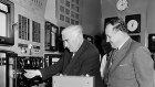 Prime Minister Robert Menzies launches Australia’s first nuclear reactor,  HIFAR, on April 18, 1958.