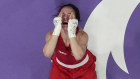 Ireland’s Kellie Harrington celebrates after winning a match in Paris. Boxing has long been a key sport at the modern Olympics but its future is in doubt.