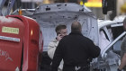 Emergency services attend the scene on Bourbon Street.