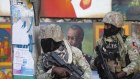 Soldiers patrol in Petion Ville, the neighbourhood where the late Haitian President Jovenel Moise lived in Port-au-Prince.