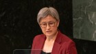 Australian Foreign Minister Penny Wong speaks during the United Nations General Assembly.