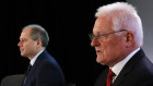 Does chair John McFarlane (right) run Westpac? Not at all.