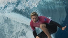 Aussie Ethan Ewing surfs during the first round of the 2024 Summer Olympics in Teahupo’o, Tahiti on Sunday. 