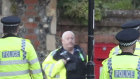 Police arrive at Forbury Gardens in Reading following the incident.