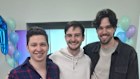 StrongRoom AI co-founders Max Mito, Christopher Durre and Kieran Start celebrating the company’s seventh birthday in January.
