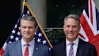 Deputy Prime Minister Richard Marles and US Secretary of Defence Pete Hegseth in Singapore.