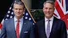 US Secretary of Defence Pete Hegseth and Deputy Prime Minister Richard Marles in Singapore.
