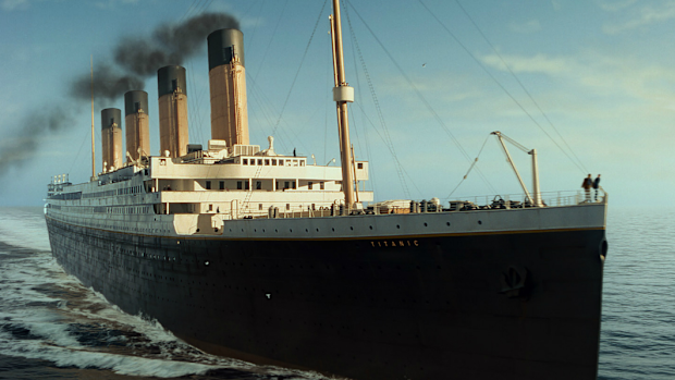 Footage from the film Titanic (1997)