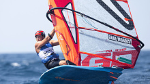 Australia's Grae Morris in France for the Paris 2024 sailing test event.