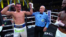 Tim Tszyu celebrates victory over Terrell Gausha.