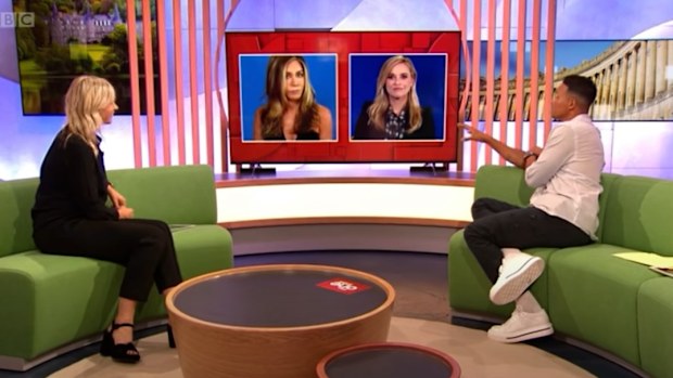 Jennifer Aniston and Reese Witherspoon appear on British program The One Show.