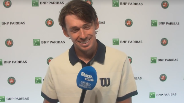 Alex de Minaur talks to Stan Sport.