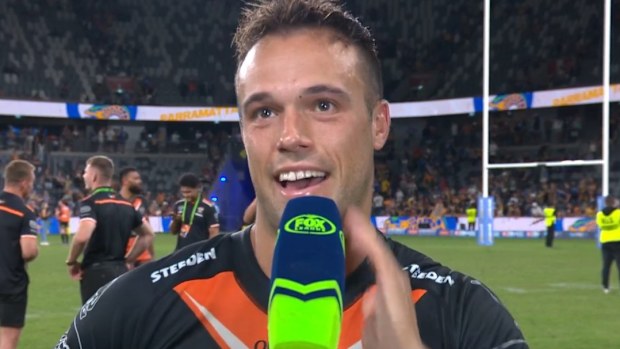 Luke Brooks was rapt with the Tigers win.
