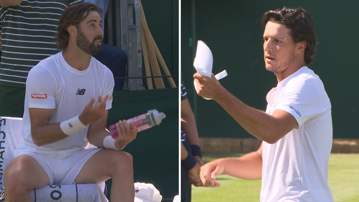Wimbledon news 2025: Jordan Thompson catches hat mid-rally wins set ...