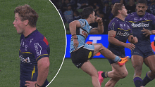Harry Grant is sin binned for dangerous contact on Daniel Atkinson in round 10. 