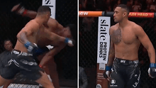Carlos Ulberg knocks out Alonzo Menifield in the first round. 