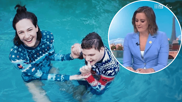Ellie Cole was brought to tears by Cate Campbell and her brother Hamish's stories.