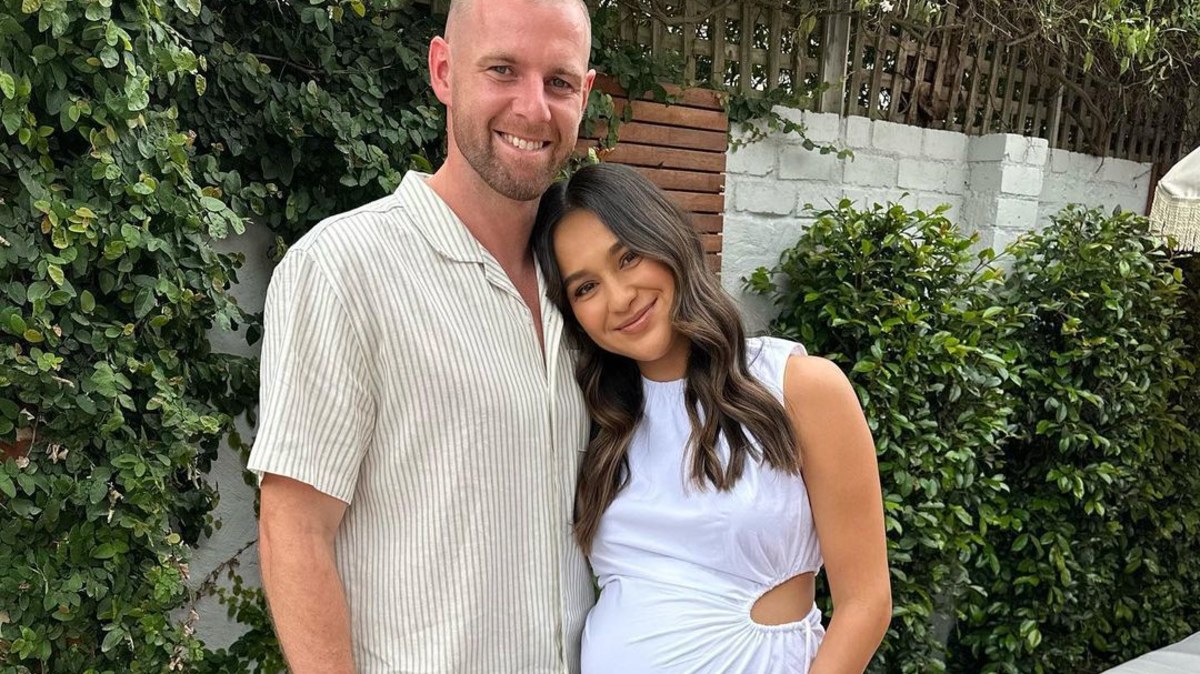 AFL star Sam Docherty welcomes daughter Ruby after battling aggressive ...